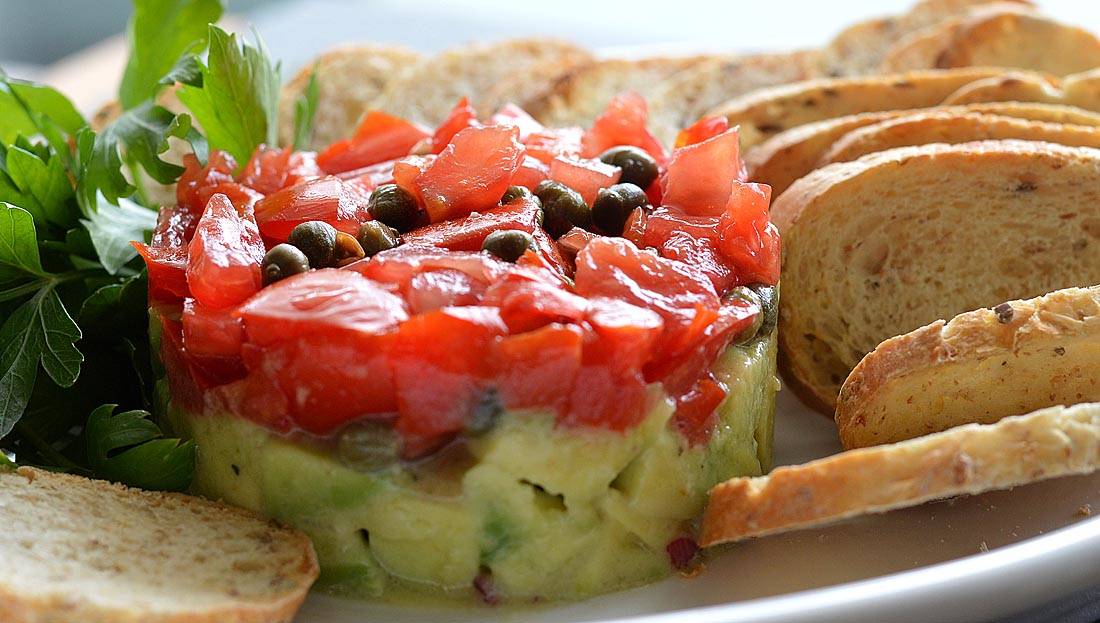 avocado and tomato tartare